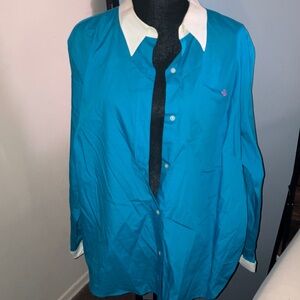 Lauren Ralph Lauren Blue Button Down Shirt